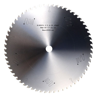 2-5 mm de espesor Dientes de carburo de aluminio TCT CLAVE de sierra circular con revestimiento de oro de estaño