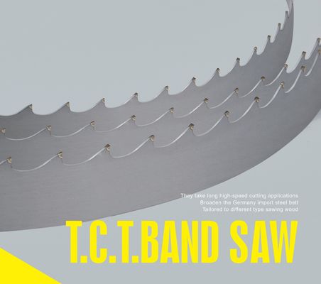 0.65-1.25MM Ancho de la cuchilla Molino de aserradero soldado punta de carburo de madera banda de madera Saw cuchilla para madera dura
