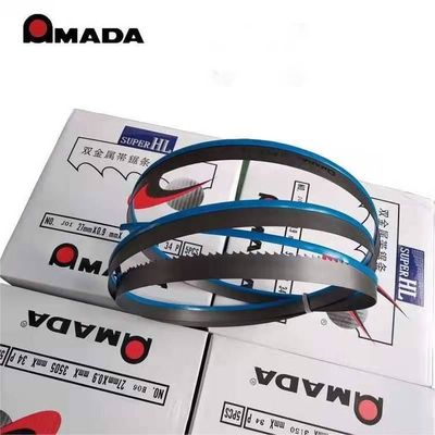 Japón AMADA M42 BI-Metal Band Saw Blade Apoyo personalizado OEM Ancho 27/34/41/54/67/80 mm