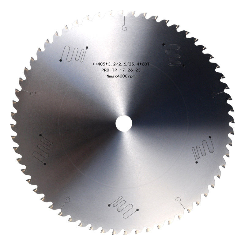 2-5 mm de espesor Dientes de carburo de aluminio TCT CLAVE de sierra circular con revestimiento de oro de estaño
